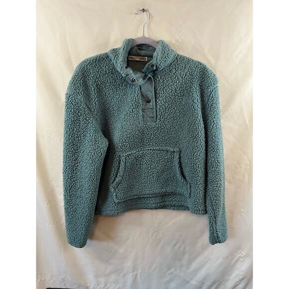 Wallflower Blue Fleece Pullover Sweater Size Medium - Picture 4 of 5